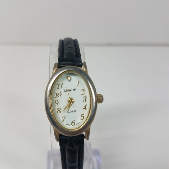 Sharp Quartz Japanese Movement Black Watch - Picture 3 of 12